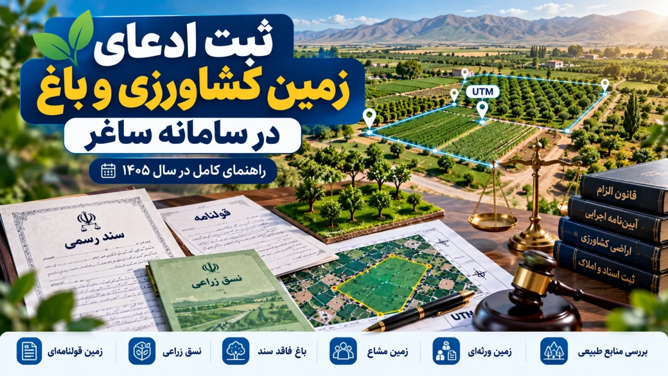 ثبت ادعا زمین کشاورزی باغ