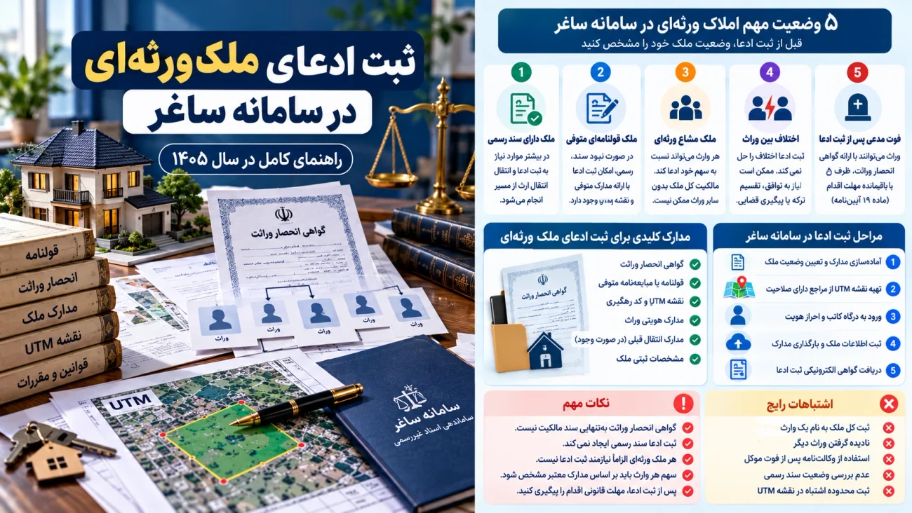 ثبت ادعای ملک ورثه ای