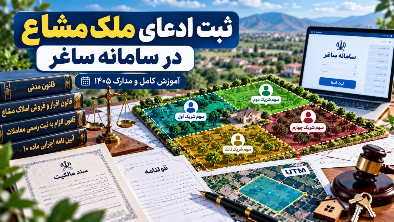 ثبت ادعای ملک مشاع در سامانه ساغر؛ آموزش کامل، مدارک و شرایط قانونی در سال ۱۴۰۵